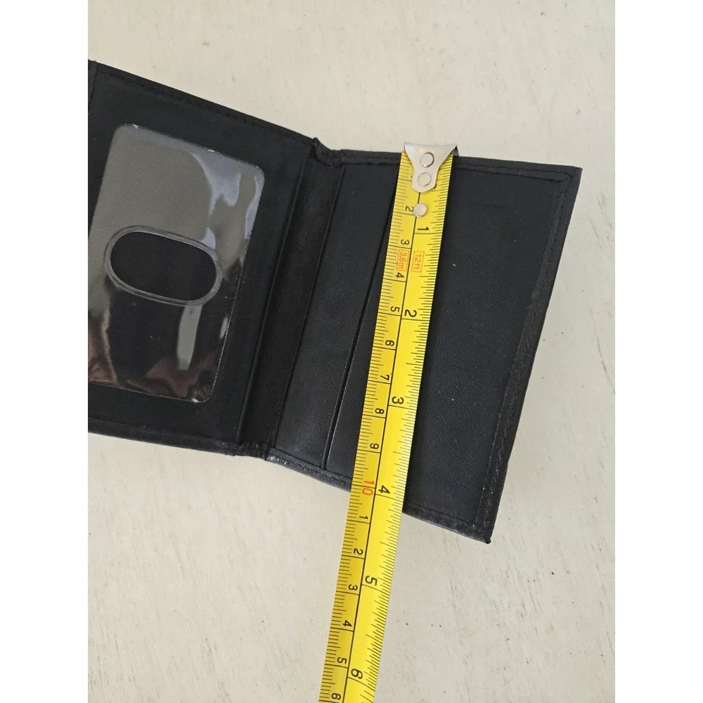 Buxton Leather Black Front Pocket Money Clip & Case Card Holder Gift VG Cond